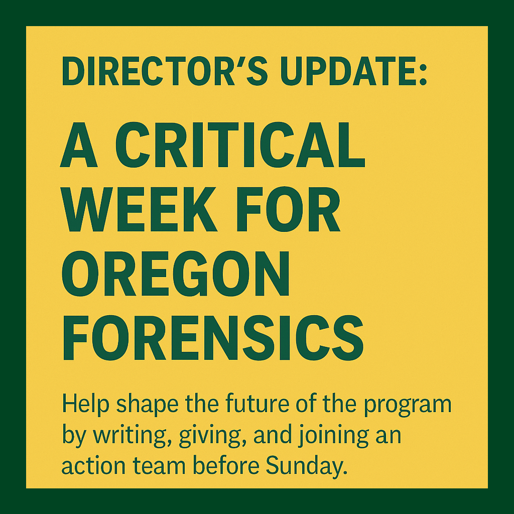 support Oregon Forensics program